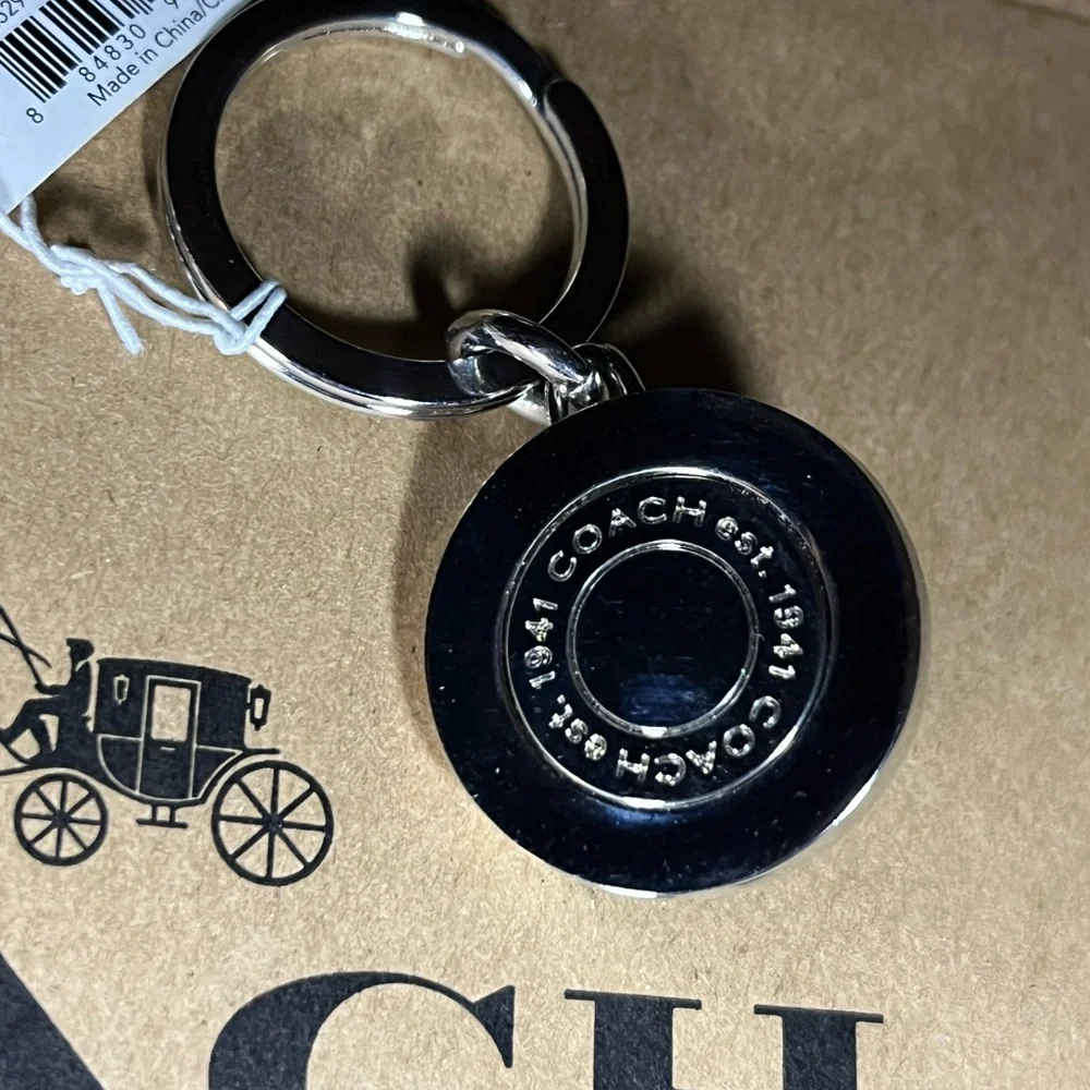COACH 🌈 NWT Vintage Legacy Y2K Rainbow Turnlock Valet Keyfob/Keychain Bag Charm